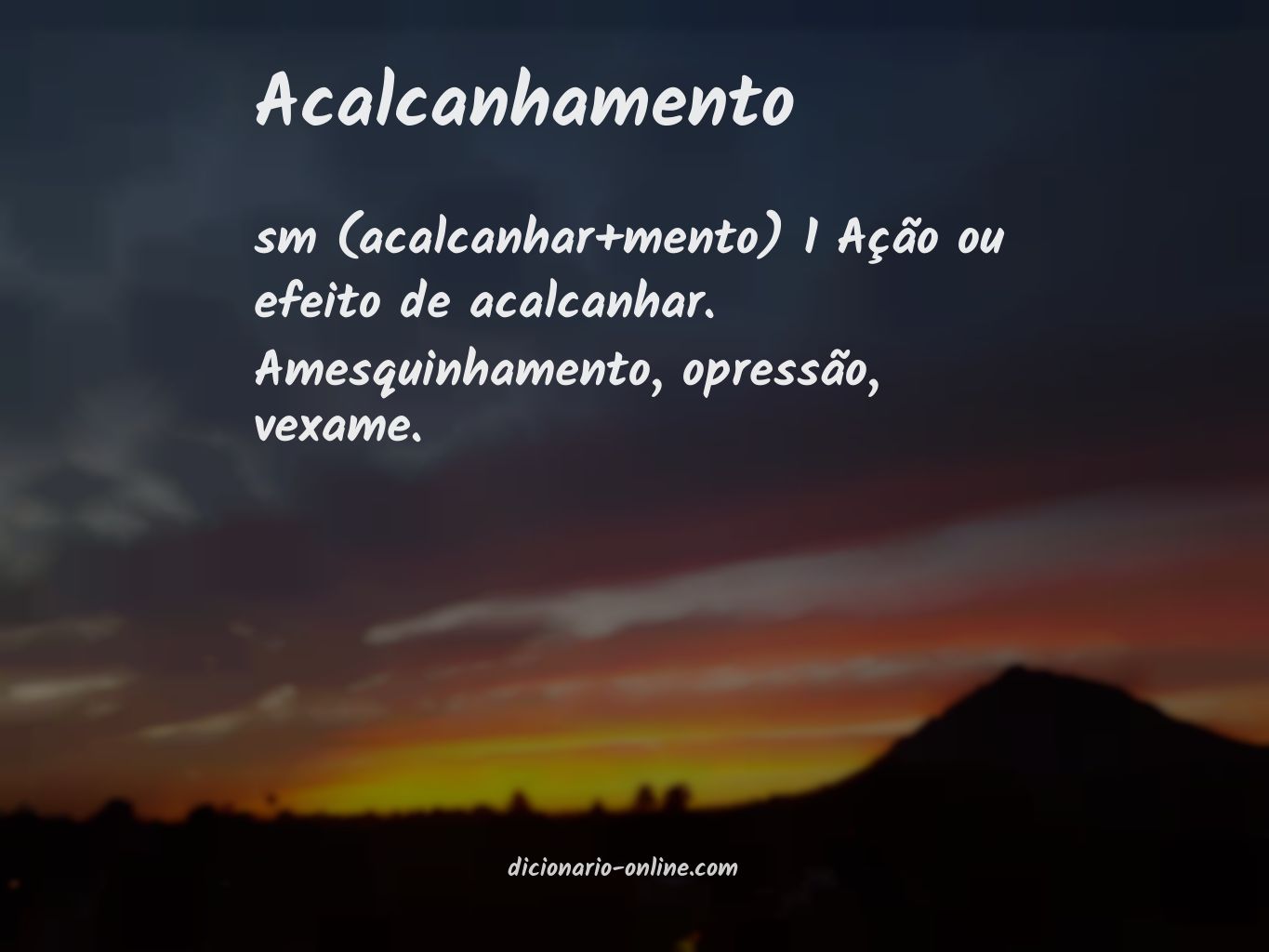 Significado de acalcanhamento