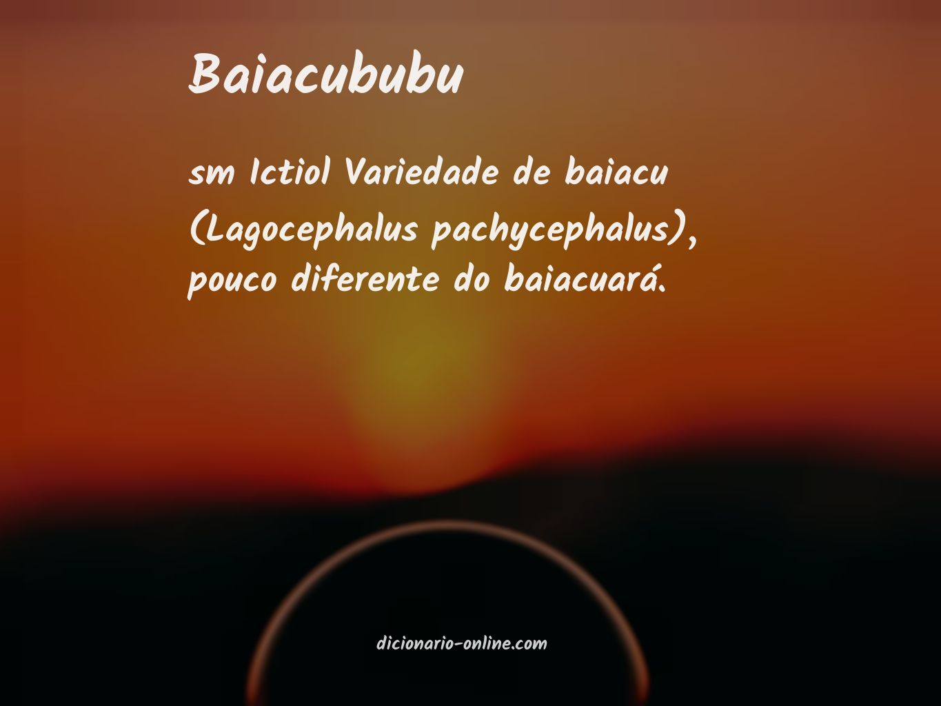 Significado de baiacububu