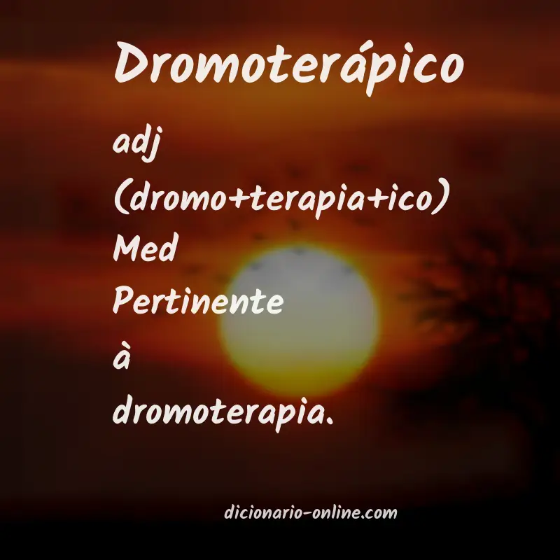 Significado de dromoterápico