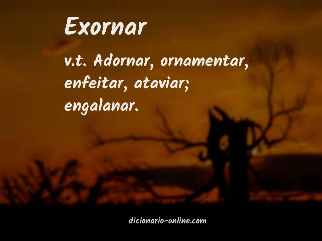 Significado de exornar