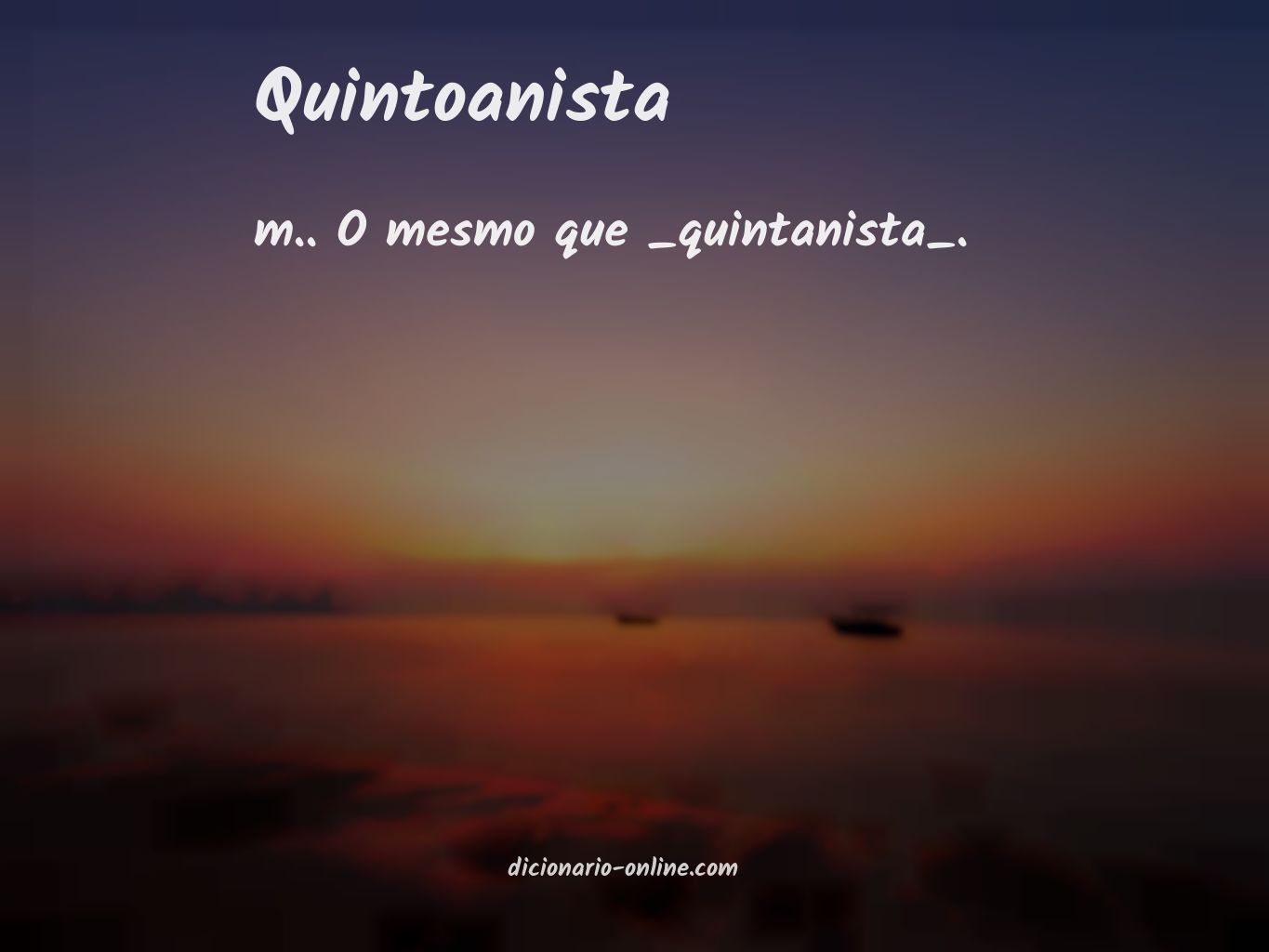 Significado de quintoanista