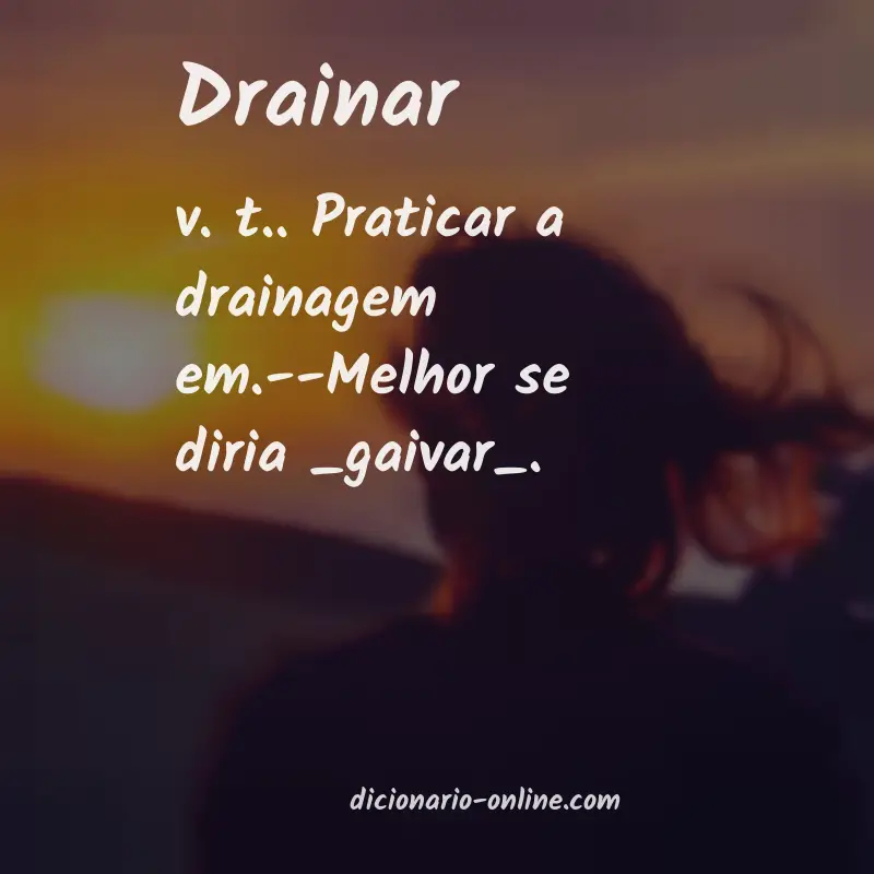 Significado de drainar