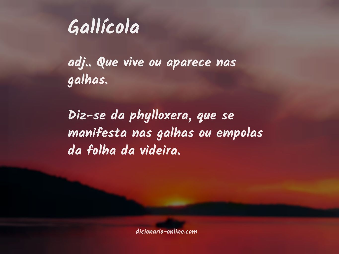 Significado de gallícola