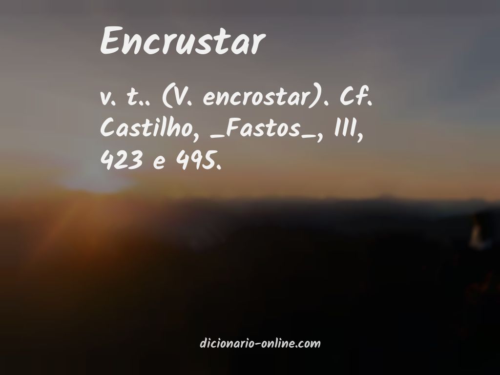 Significado de encrustar