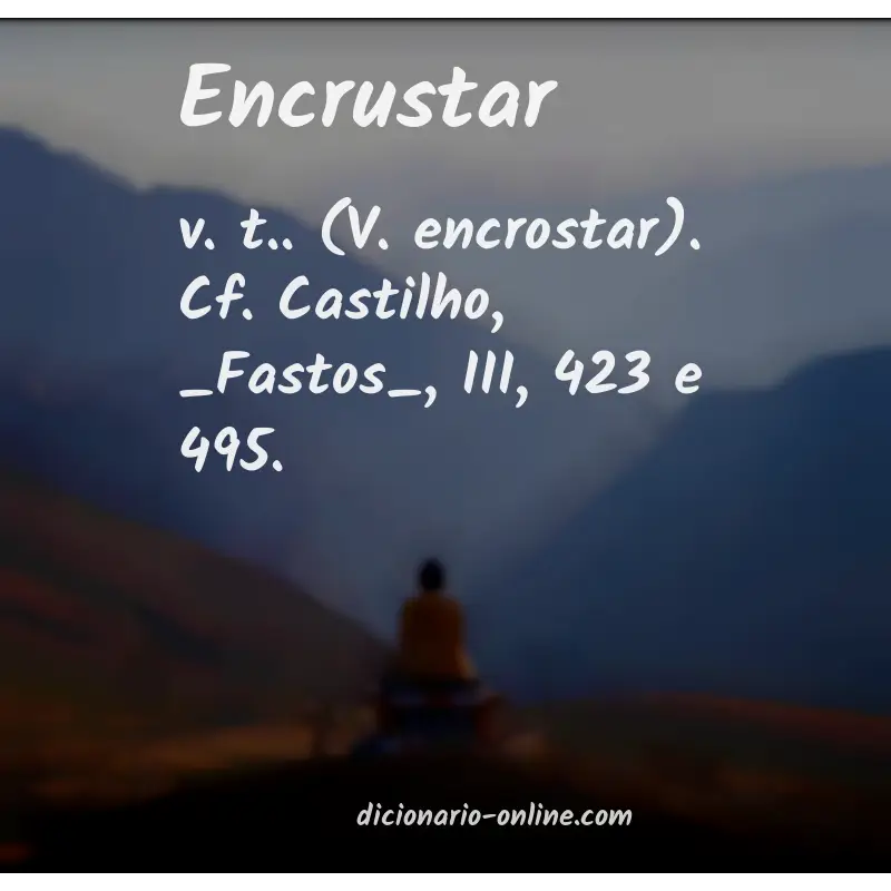 Significado de encrustar