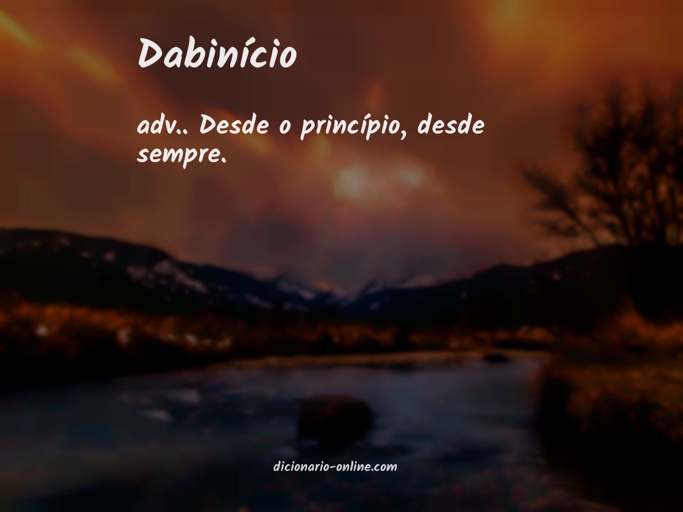 Significado de dabinício