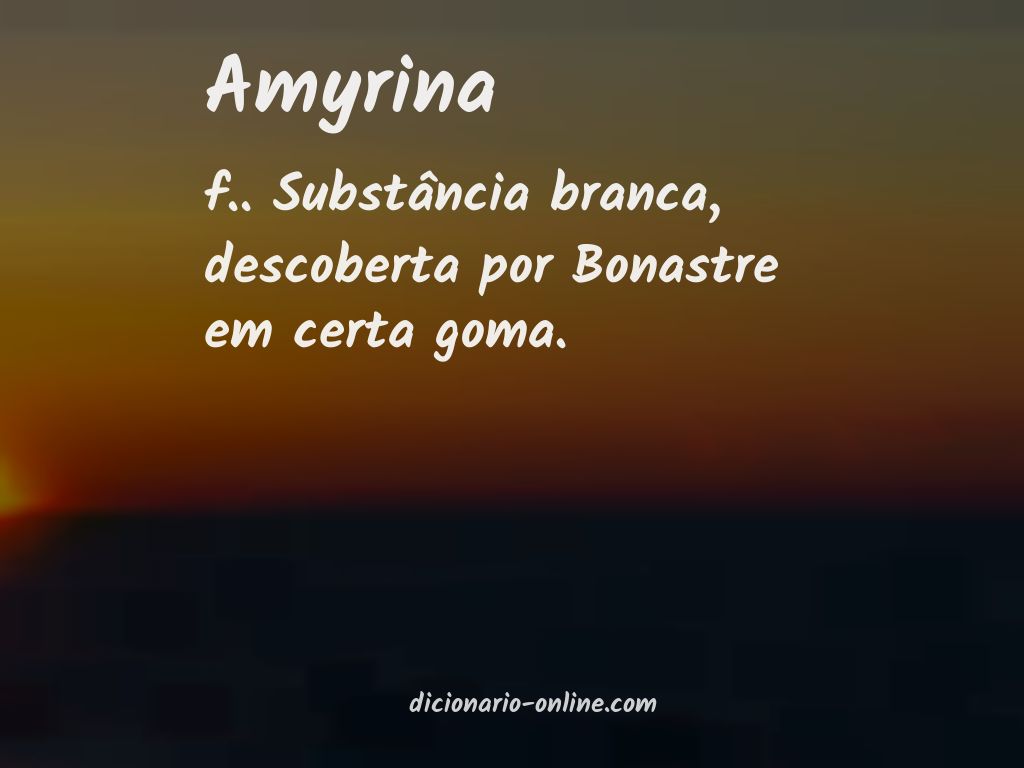 Significado de amyrina