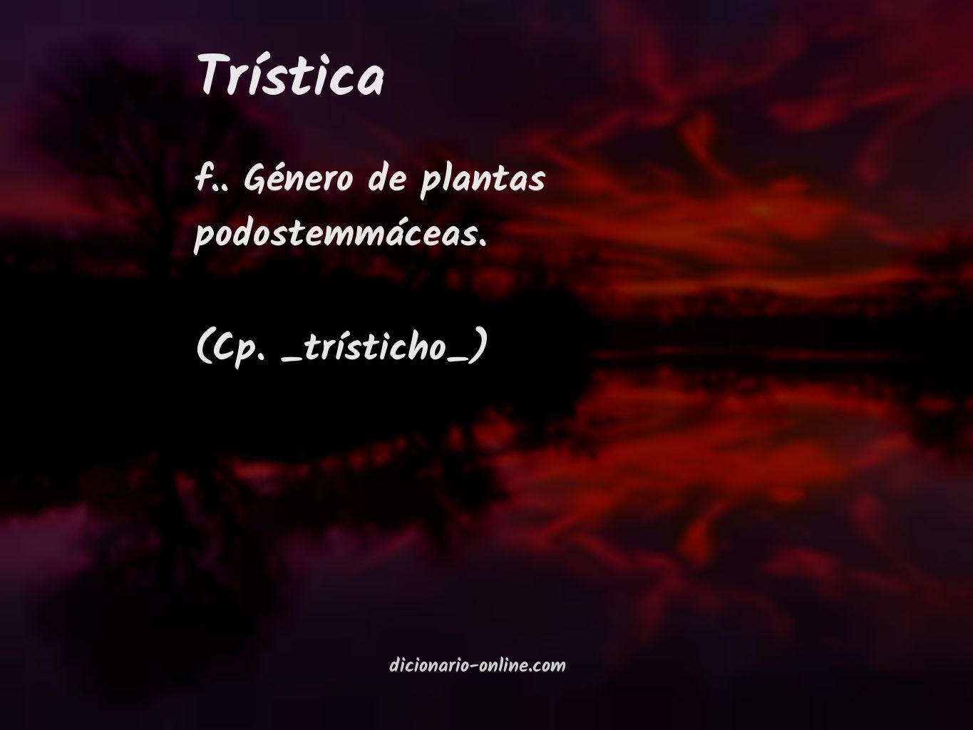 Significado de trística