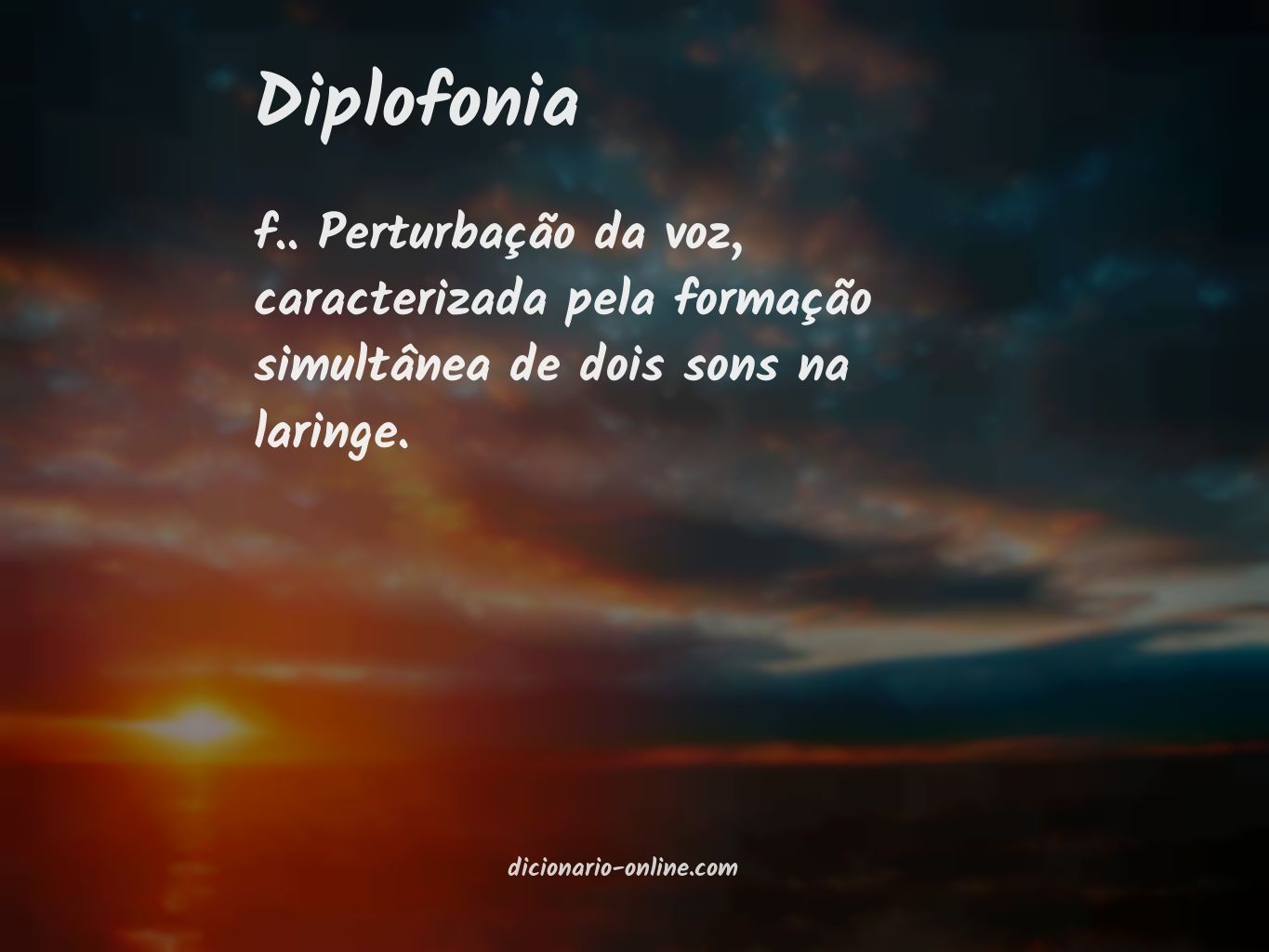 Significado de diplofonia