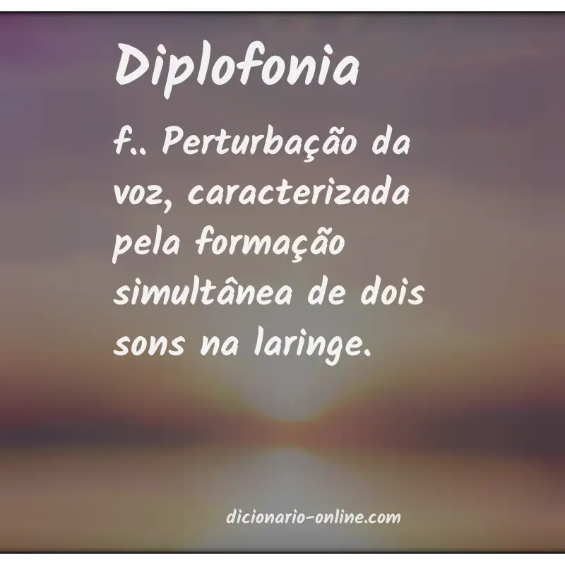 Significado de diplofonia