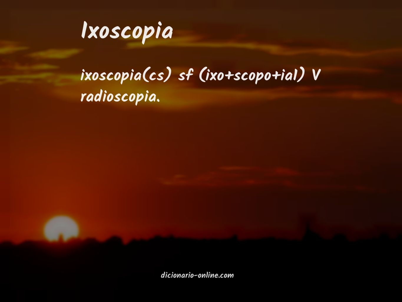 Significado de ixoscopia