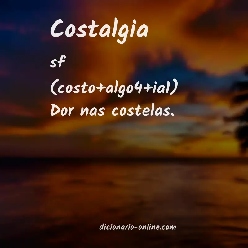 Significado de costalgia