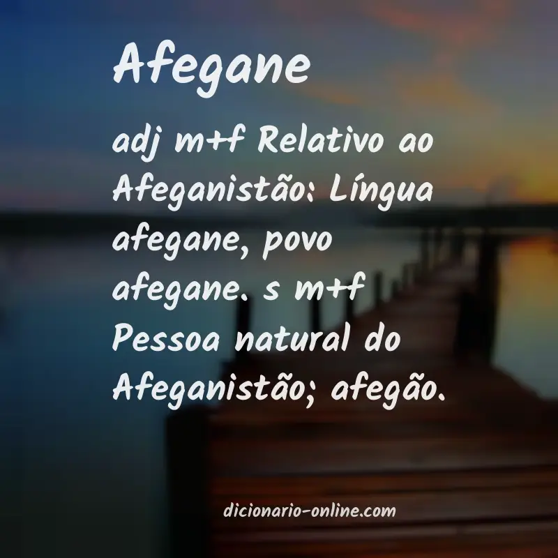 Significado de afegane