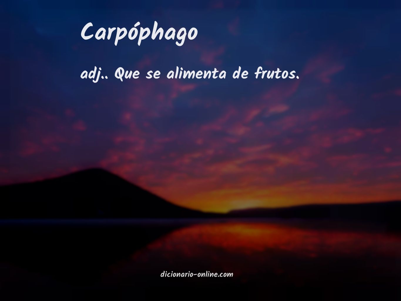 Significado de carpóphago