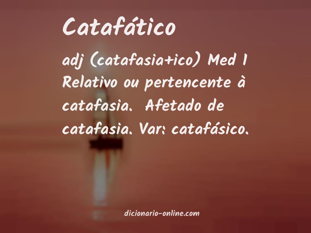 Significado de catafático