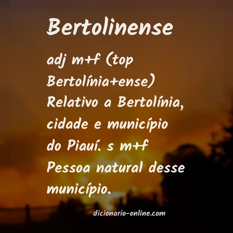 Significado de bertolinense