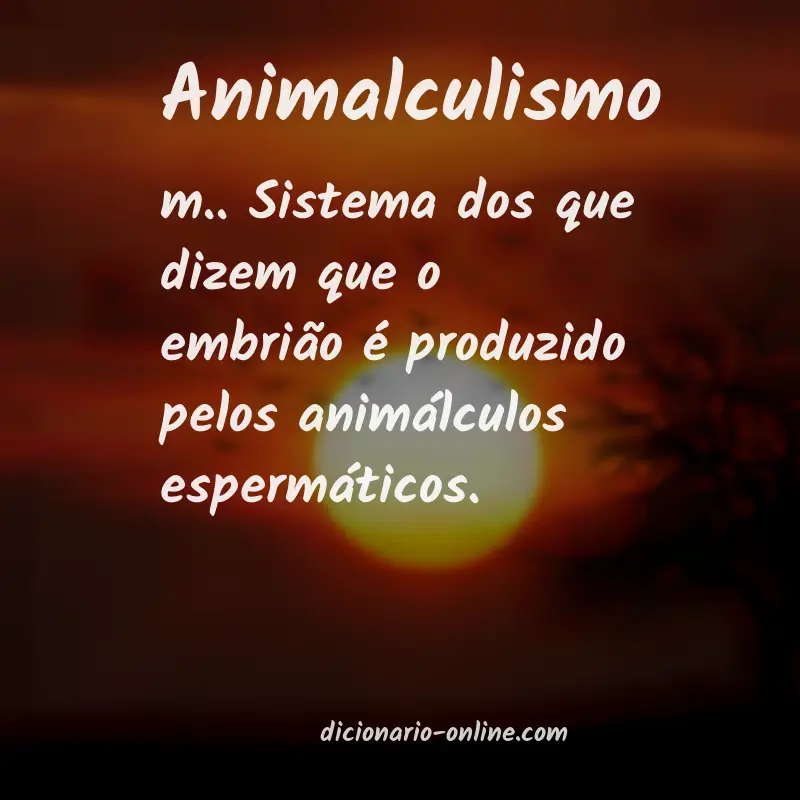 Significado de animalculismo