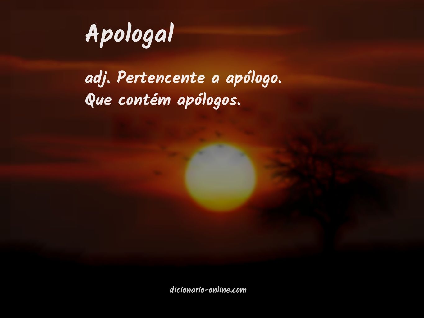 Significado de apologal