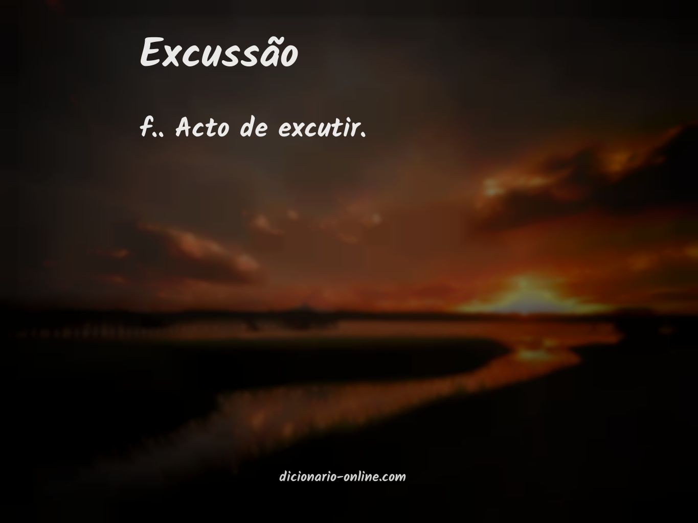 Significado de excussão