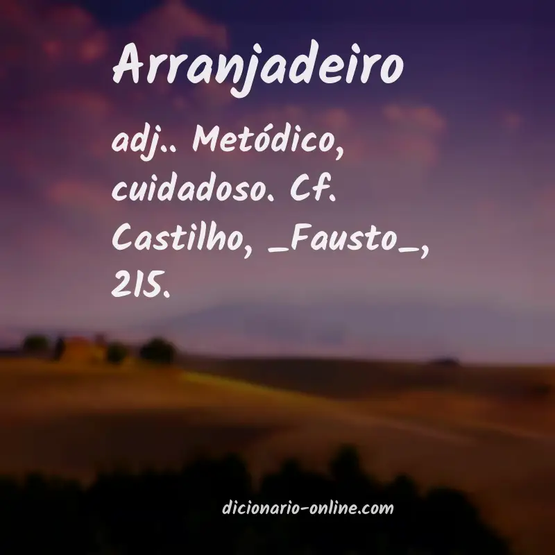 Significado de arranjadeiro