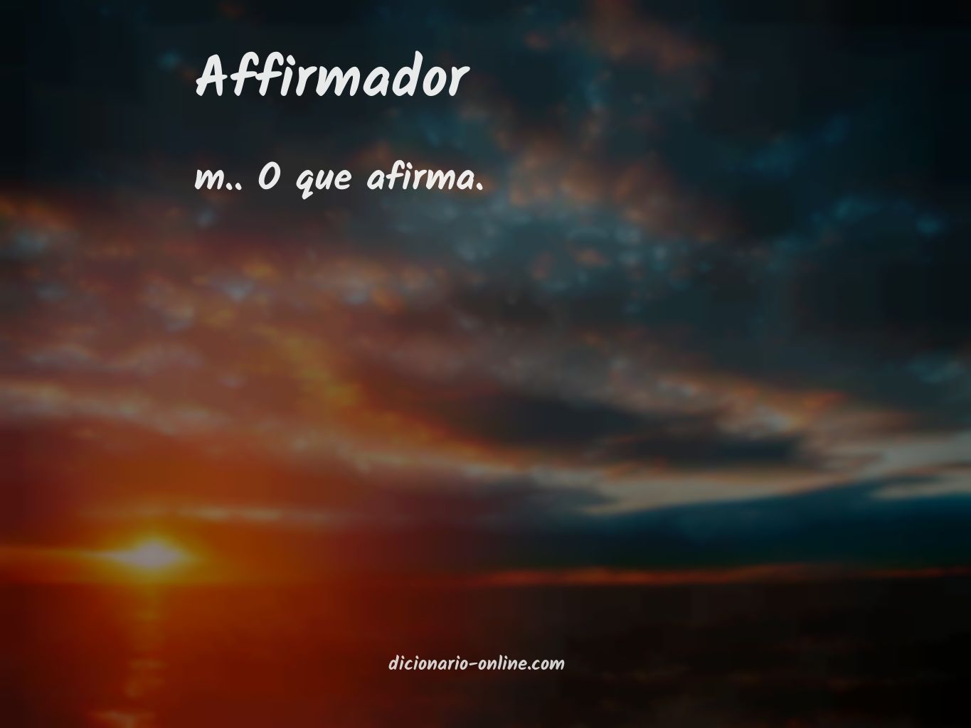 Significado de affirmador