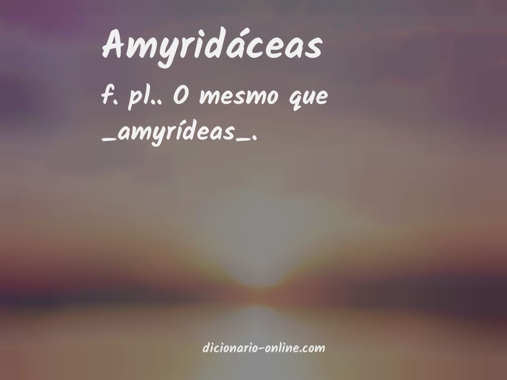 Significado de amyridáceas