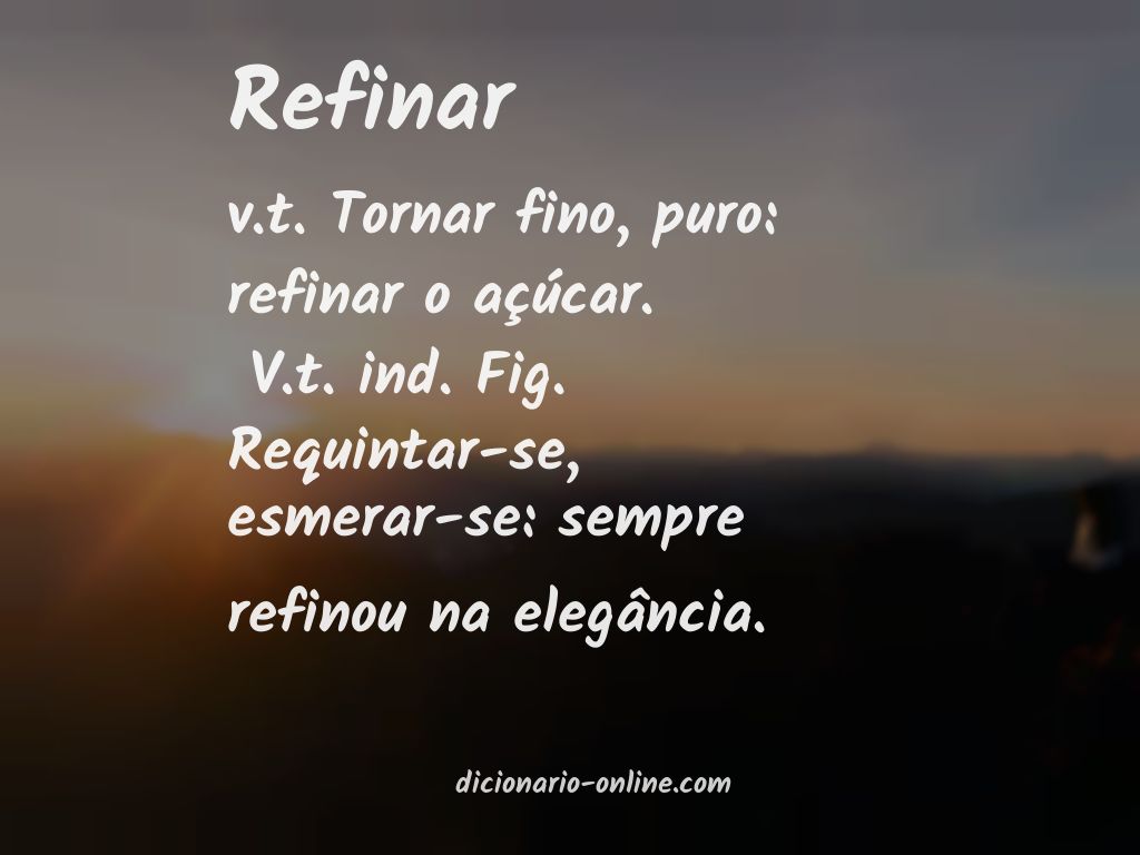 Significado de refinar