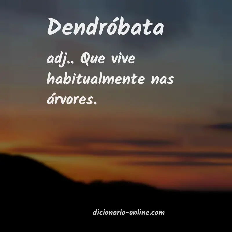 Significado de dendróbata