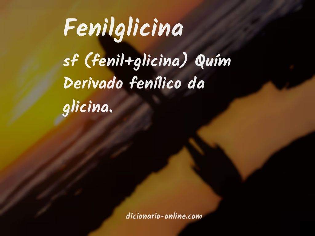 Significado de fenilglicina