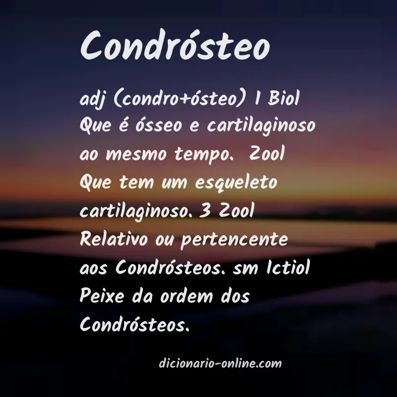 Significado de condrósteo