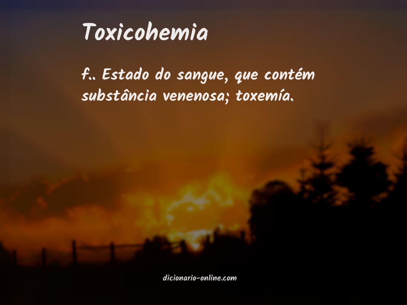 Significado de toxicohemia