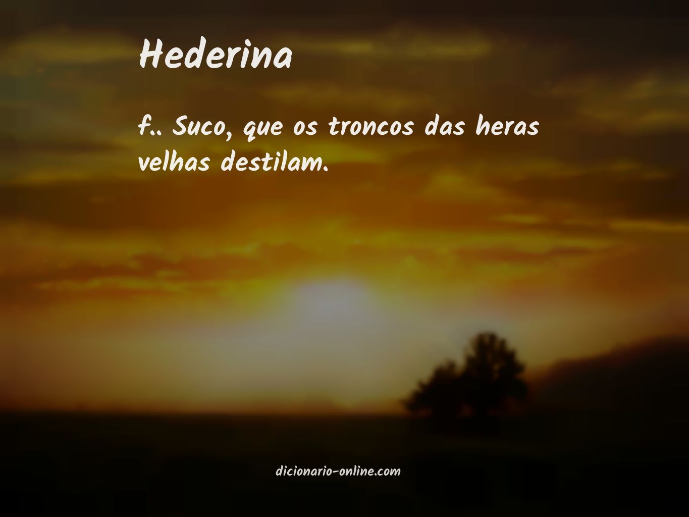 Significado de hederina