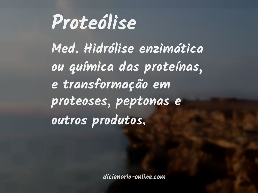 Significado de proteólise