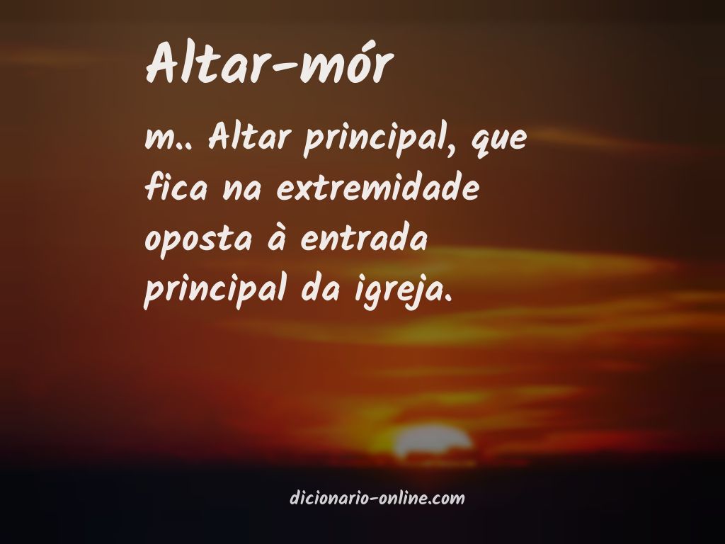 Significado de altar-mór