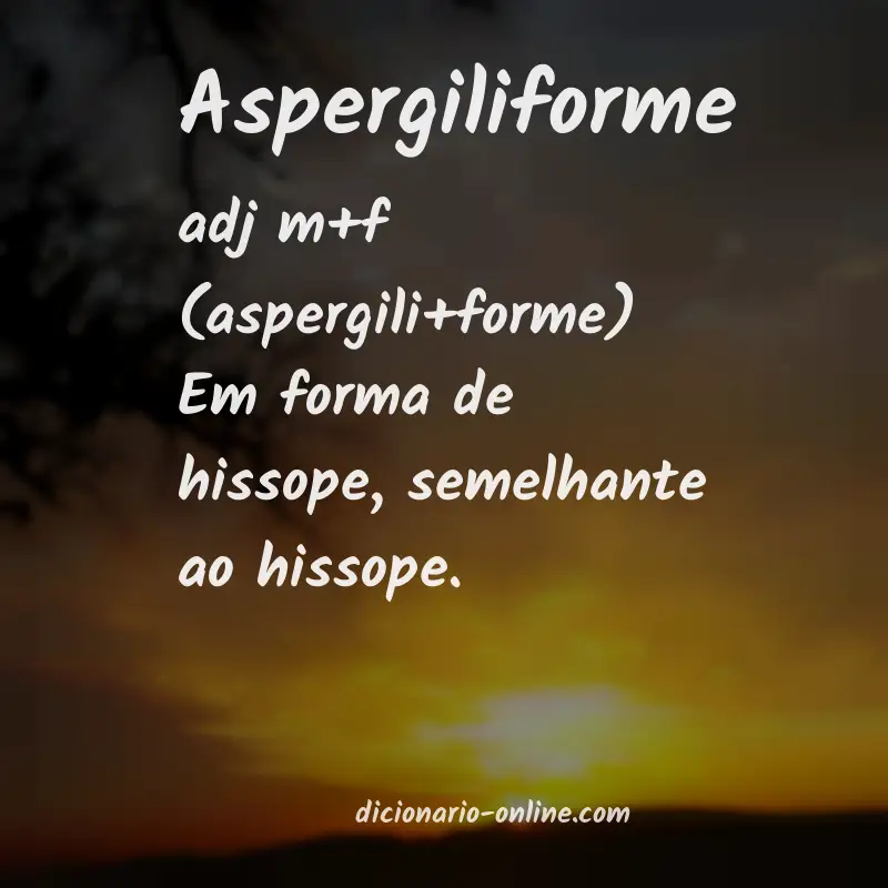 Significado de aspergiliforme