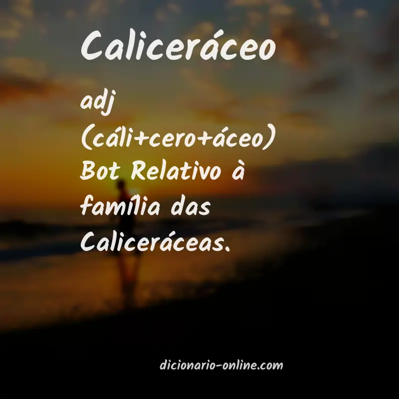 Significado de caliceráceo