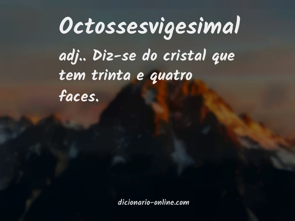 Significado de octossesvigesimal