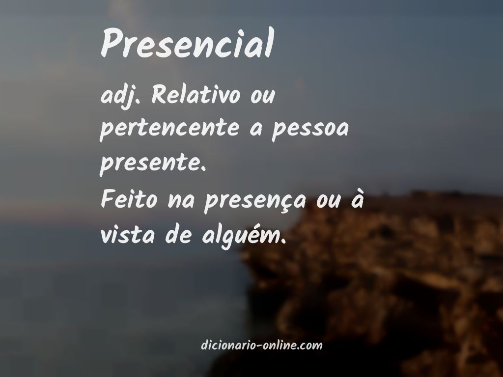 Significado de presencial