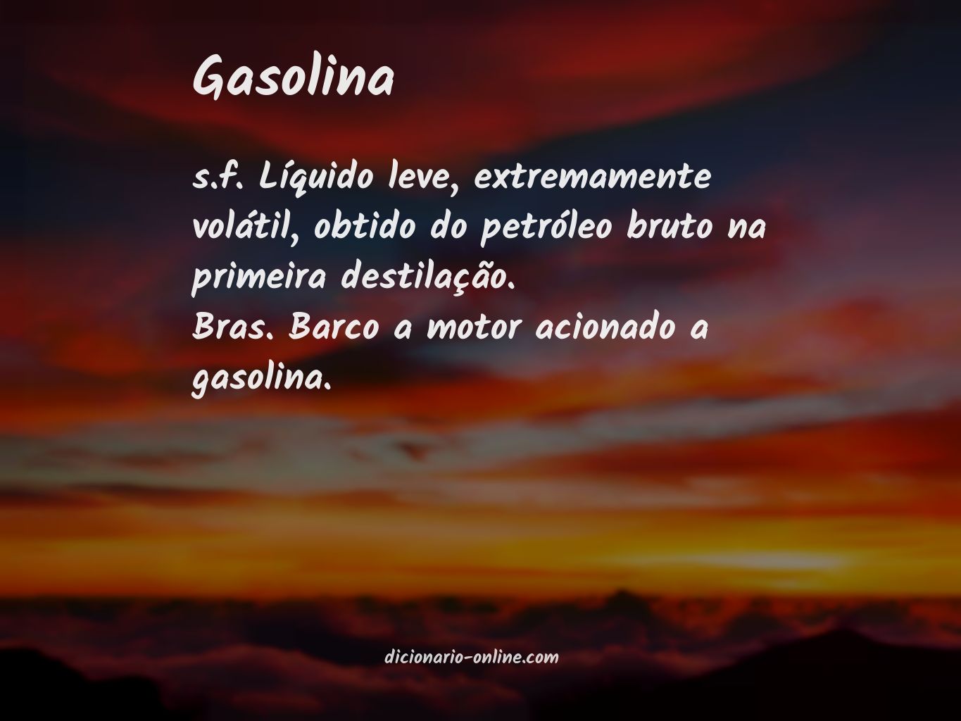 Significado de gasolina