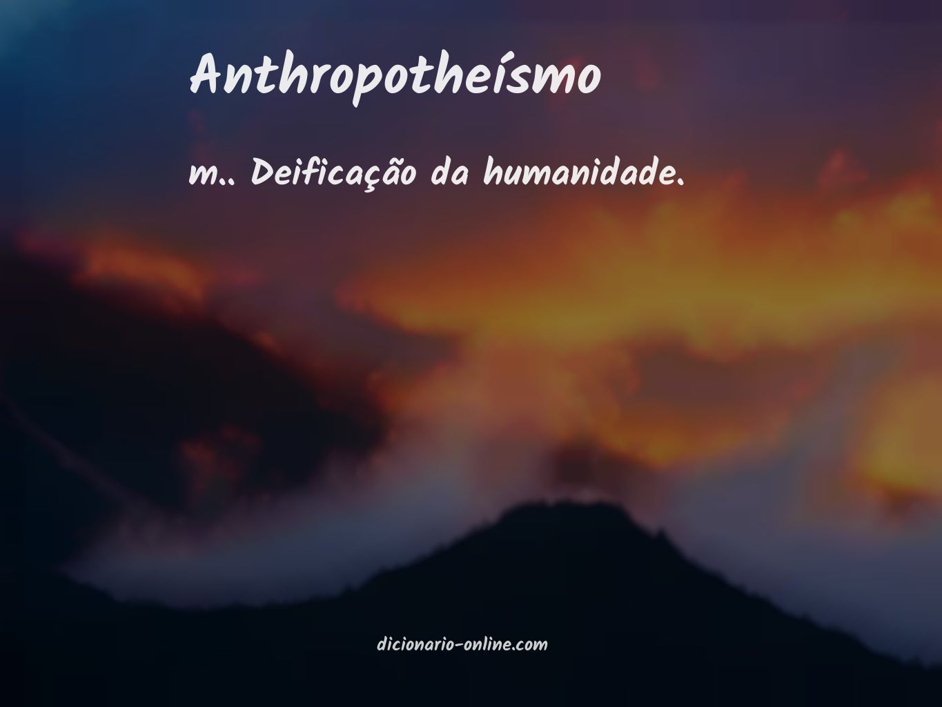 Significado de anthropotheísmo