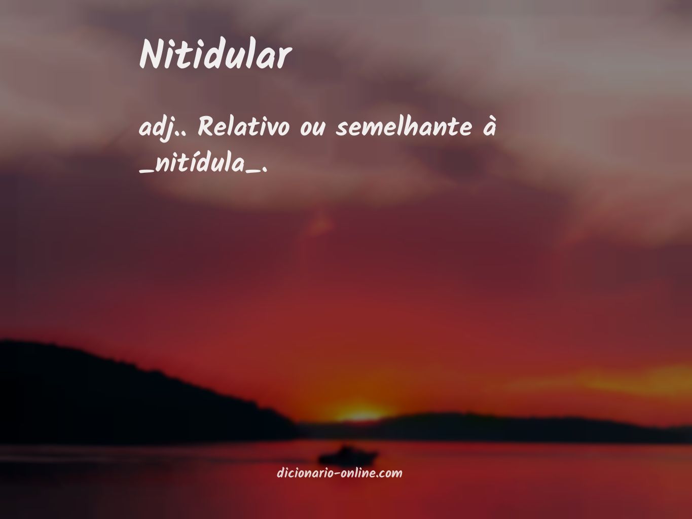 Significado de nitidular