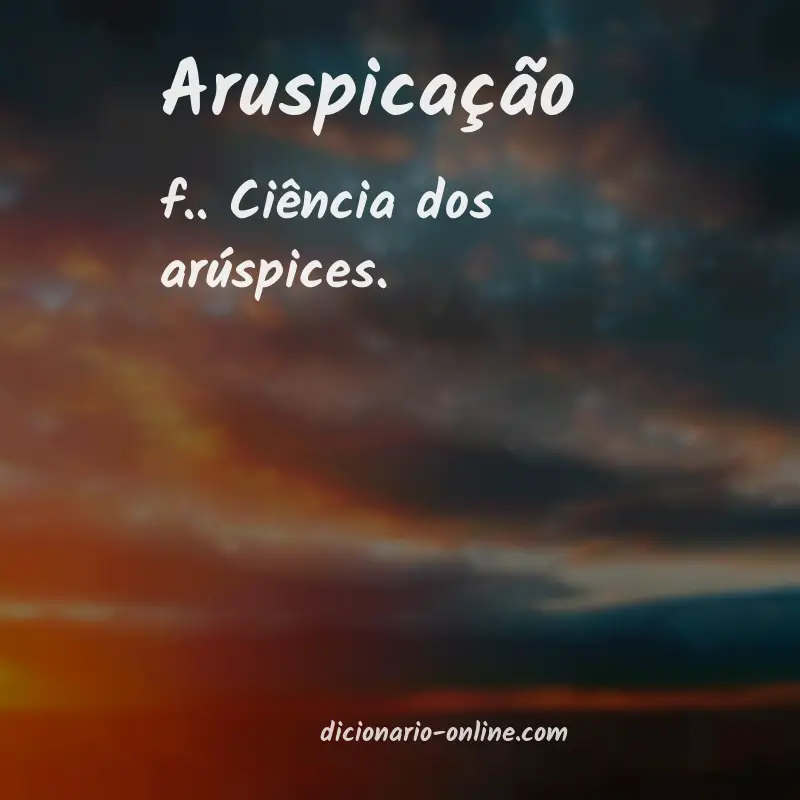 Significado de aruspicação