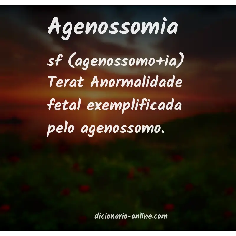 Significado de agenossomia