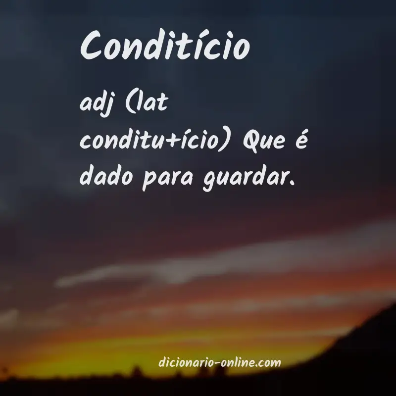 Significado de conditício