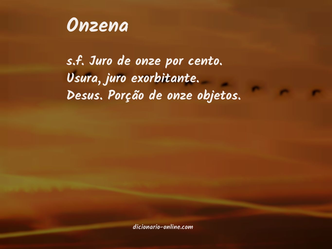 Significado de onzena