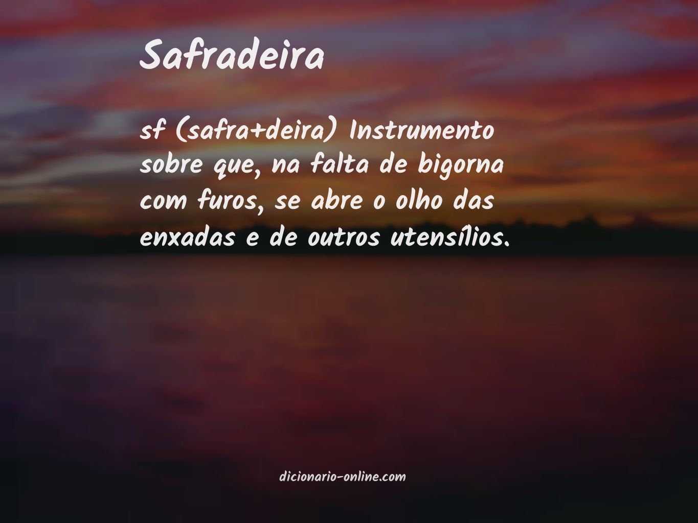 Significado de safradeira