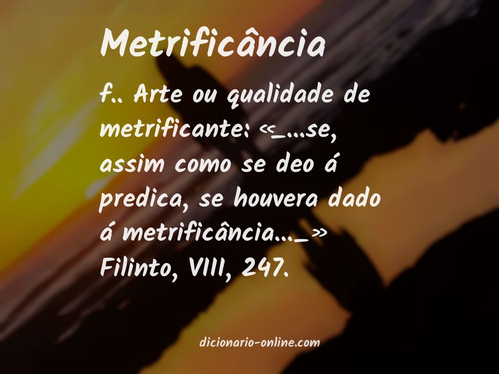 Significado de metrificância