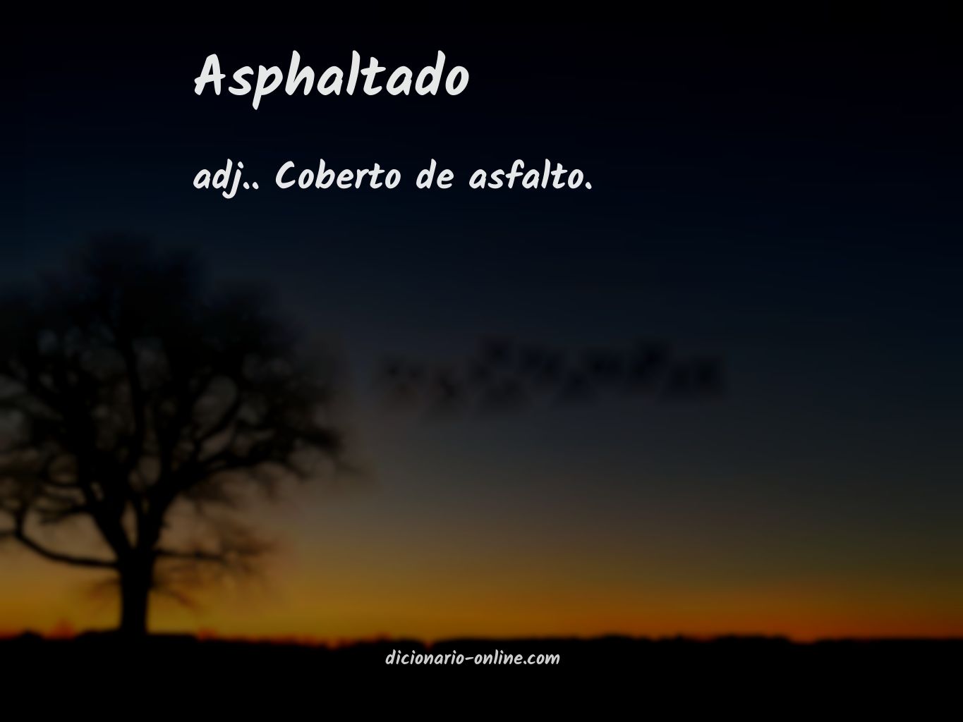 Significado de asphaltado