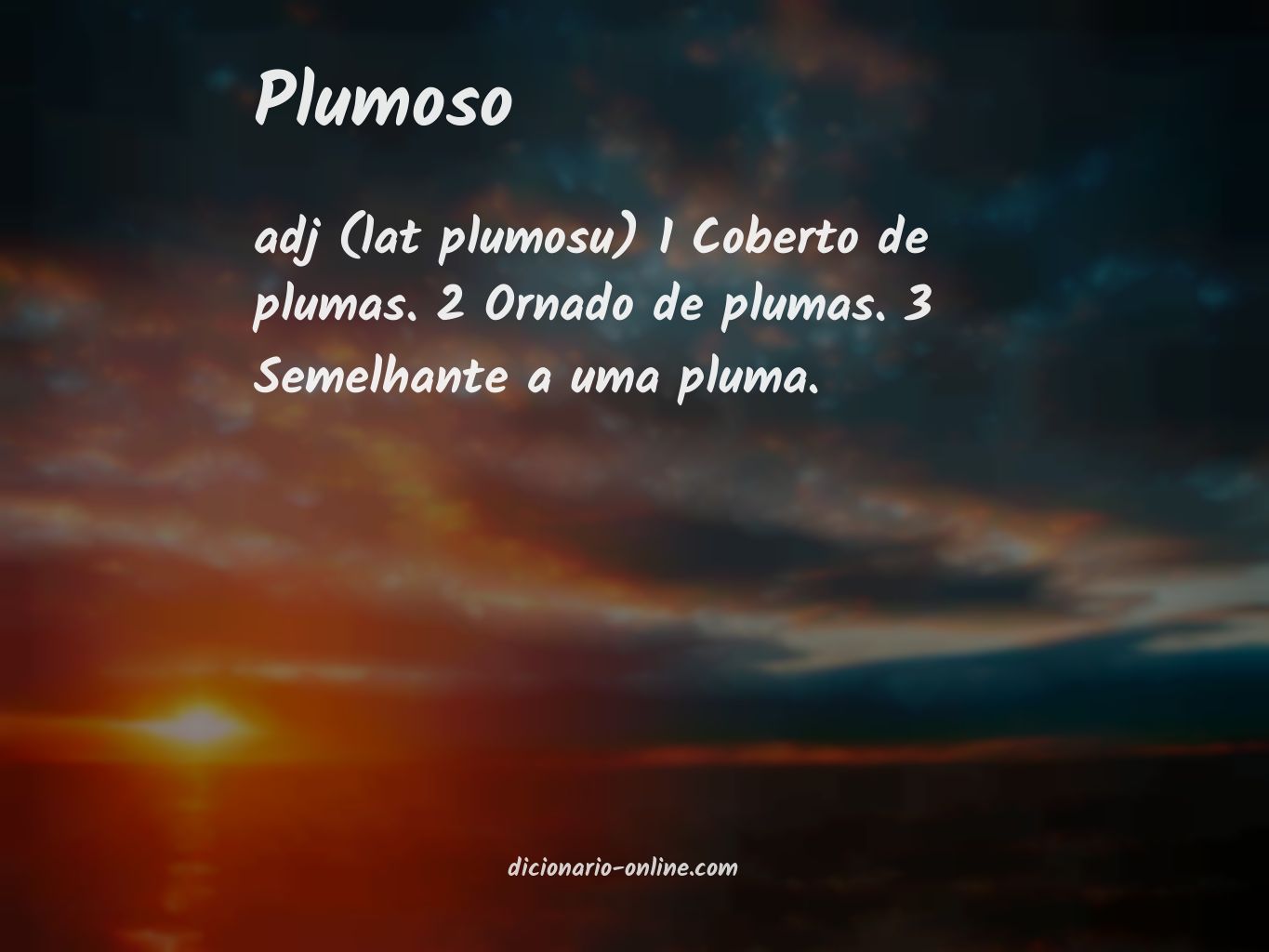 Significado de plumoso