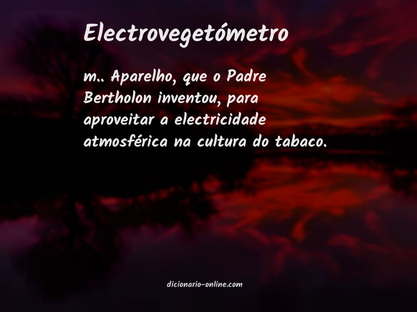 Significado de electrovegetómetro